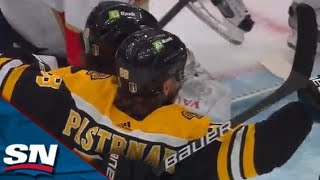 Bruins' Tyler Bertuzzi Feeds David Pastrnak With No-Look Pass To Open Scoring vs. Panthers