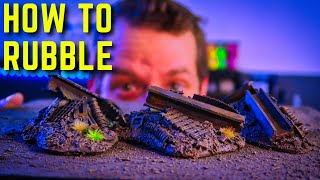 How to make a rubble pile from trash for Warhammer 40k