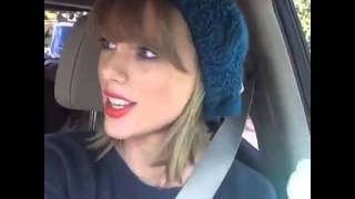 Taylor Swift Sings Kendrick Lamar in the car - Backseat Freestyle