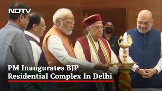 PM Inaugurates Newly-Constructed BJP Central Office (Extension) In Delhi
