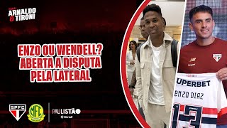 ENZO OU WENDELL? ABERTA A DISPUTA PELA LATERAL! ONDE VER SÁO PAULO X MIRASSOL?