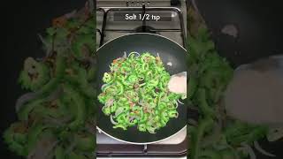 கசப்பே இல்லாத பாவக்காய் வறுவல் | Bitter gourd fry | Karela fry | Pavakkai Varuval #shorts