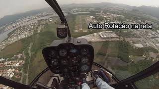 Treinamento Auto Rotação - R44 - (PCH) - Simulação de pane na reta, 90º e 180º