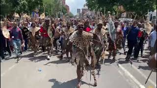 MISUZULU KAZWELITHINI WITH AMABUTHO IN COURT, A TO PMB.