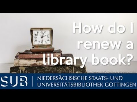 How Do I Renew A Library Book - YouTube