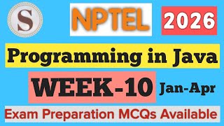 NPTEL Programming in Java Week 10 Assignment Answers 2026 | Quiz Solution | Jan - April | #SKumarEdu