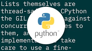 Are lists thread-safe?