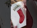 learn how to sketch u0026 paint a christmas stocking mini watercolor tutorial with sarah cray