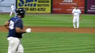 FELIX JOSE former MLB All Star draws a walk Gary Railcats vs Schaumburg Flyers 8/5/09