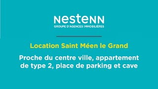 À LOUER SAINT MÉEN LE GRAND PROCHE CENTRE VILLE APPARTEMENT TYPE 2, BALCON, PLACE DE PARKING ET CAVE