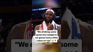 LeBron Drinking Wine and Lobos After Historic Night 🤣 #shorts