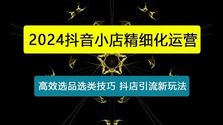 抖音小店精细化运营：高效选品选类技巧，抖店引流新玩法，实现销量倍增