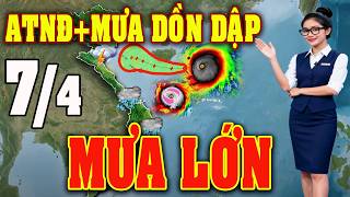 Tin bão Mới Nhất | Dự báo thời tiết hôm nay ngày mai 7/4 | dự báo thời tiết 3 ngày tới #thoitiet