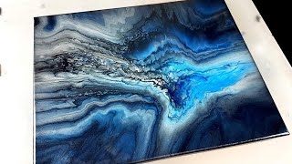 #88| Blue Nebula 💫 Abstract Fluid Art - Galactic Straight Pour