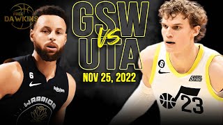 Golden State Warriors vs Utah Jazz Full Game Highlights | Nov 25, 2022 | FreeDawkins