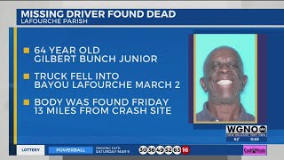 Body of missing Assumption Parish crash victim found in Lafourche Parish