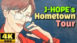 [BTS]💜J-HOPE's hometown Gwanju / Hope World / K-POP Star Street / Fan Art - Korea Walk Tour 4K