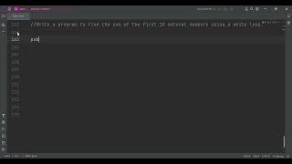 Write a Java program to find the sum of the first 10 natural numbers using a while loop | Java