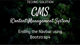 CMS Ending Navbar Using Bootstrap | PHP | 2020