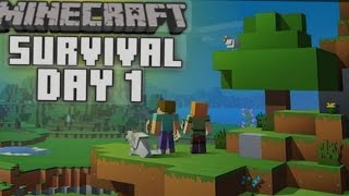 1 day survive in Minecraft