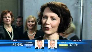 Presidentinvaalit 2012 - Toinen kierros - Jenni Haukion haastattelu tuloksen varmistuttua