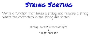 019 - String Sorting