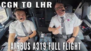 TO LONDON 🇬🇧 (LHR) FROM COLOGNE 🇩🇪 (CGN)! IN THE REAL AIRBUS COCKPIT! | 6 cameras! | 4k quality