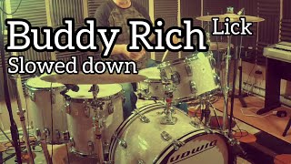 Buddy Rich Drum Solo Lick - SLOWED DOWN CROSSOVER WITH TRANSCRIPTION!