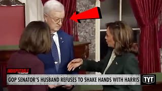 WATCH: Senator's Petty Husband REJECTS Harris' Handshake At Ceremony