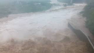 Khodiyar dam over flow top view