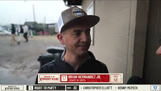 Jockey Brian Hernandez, Jr on Six Speed in the Kentucky Derby