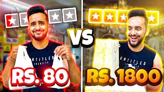 RS 80 vs RS 800 vs RS 1,800 FOOD THALI !! *WORST REVIEWED VS BEST REVIEWED*