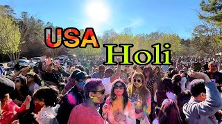 How Indians celebrate Holi in USA | Dancing on holi songs @americabuliba | Live DJ