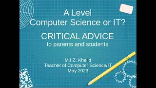 THIS IS SERIOUS!!! Should you choose Computer Science or Information Technology for A Levels?