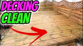 Pressure washing a small decking area