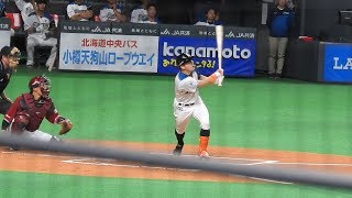 ＜2019.5.23楽天戦1回裏ノーアウト3塁＞杉谷拳士がセンターへの犠牲フライを放つ