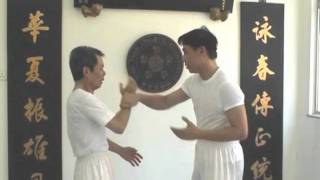 詠春吳華森 Wing Chun Sifu Ng Wah Sum - sticky hand practic with student -Sifu  Dr. Wilfred Lam