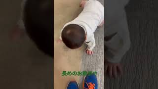 生後8ヶ月　同じ時期の子どもと比べるととっても小さいですが、すくすく成長しています。　幸せ