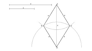How to draw a rhombus given its side and one of its diagonals