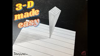 3d Geometric Optical Illusion - Easy step by step Art Tutorial