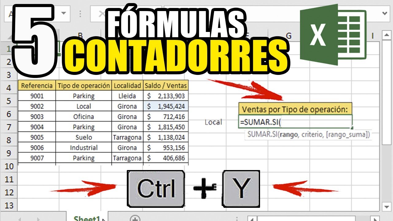 5 Formulas De Excel Para Contadores | Contabilidad En Excel 2021 - YouTube