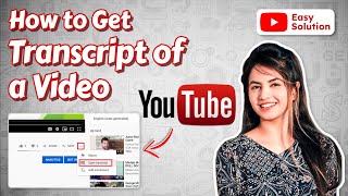How to get transcript of a Youtube video 2024  (Short Tutorial)