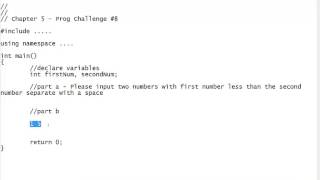 Chapter 5 - Program Exercise #8 part 1