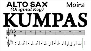 KUMPAS easier notation Alto Sax Sheet Music Backing Track Play Along Partitura