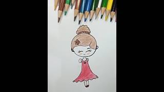 How to draw cute doll drawing for kids