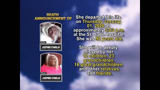 Josephine Stanislas ~ Short Obituary