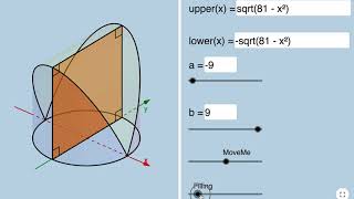 3D Solid (Calculus): Cross Sections Parallel to yAxis are SQUARES