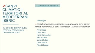 Congrés Canvi Climàtic i Territori: Gestió de recursos hídrics