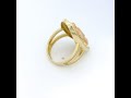 14K Yellow and Rose Gold and Cubic Zirconia San Judas (st. Jude) Ring 14KY-SJR001