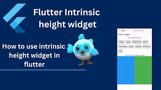 Flutter Widget | Intrinsic Height Widget | Purpose | How To Use In Flutter.